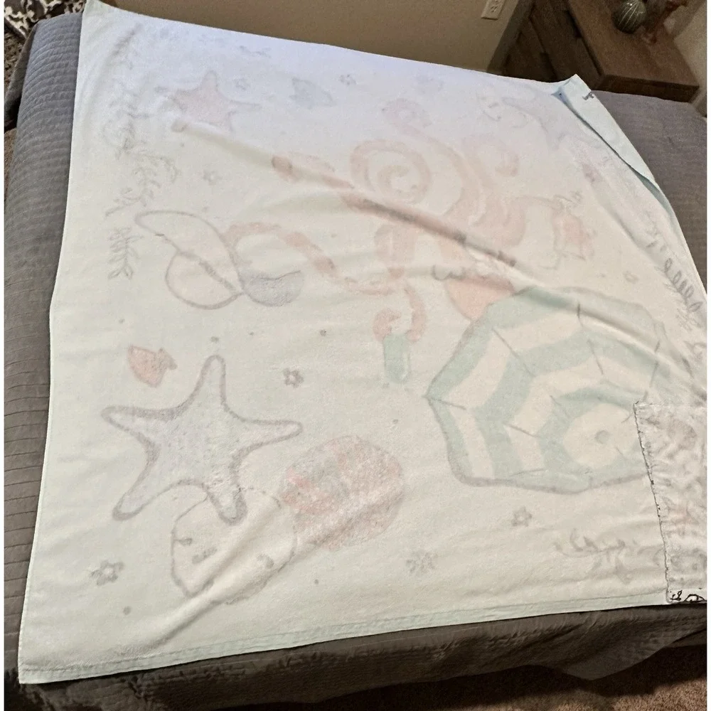 Vera Bradley Beach Blanket Towel in Bag SEA LIFE Ocean Octopus Sea Starfish Bag